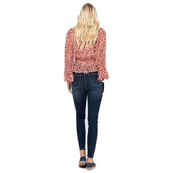 Judy Blue High Rise Mid Seam Stitch Skinny Fit Ankle Jeans Blue Size 7/28 - Picture 2 of 6